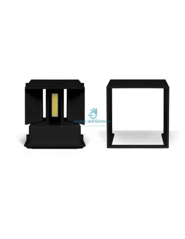 Applique murale LED Cubo 12W double émission 3000K anthracite IP65